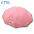 Bulk Sale China Manufacturer Top Quality Customized Factory Price Portable Green Color Flower Monsoon Umbrella Umbrellas Custom